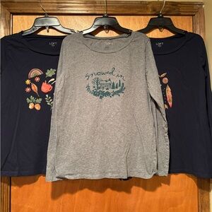 Bundle of 3 LOFT TShirts Size Medium Excellent Condition